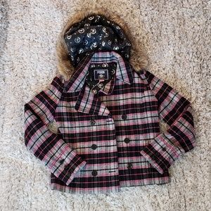 Pink Victoria Secret coat.